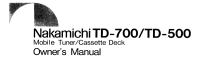 Nakamichi TD-700-Owner-Manual